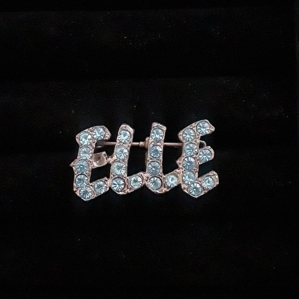 Vintage: Cute Blue Rhinestone Pin